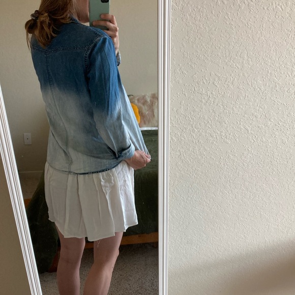 American Eagle M dip bleached denim shirt - Picture 6 of 6